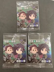 3枚　鬼滅の刃　ウエハース　シール　義勇　炭治郎　てちてち