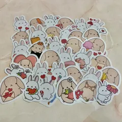 2種類うさぎのフレークシール(119)