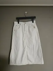 ZARA ザラ 白 デニム ロング丈スカート