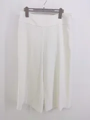 ◇ TRANS WORK トランスワーク サイドジップ ワイド パンツ サイズ40 オフホワイト レディース P  【中古】 【1211170009208】