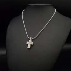 SWAROVSKI スワロフスキー ネックレス ペンダント クロス 十字架 クリスタル ラインストーン シルバーカラー ギフト きらきら 存在感 プレゼント 贈り物