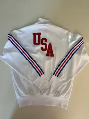 (110) アディダス (Adidas) made in USA アメリカ 国旗 トラックジャージ