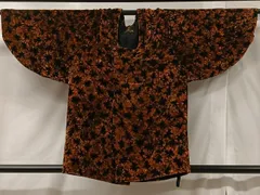 平和屋着物＃和装コート　ベロア　花尽くし　CABB5334ua