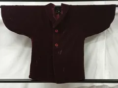 平和屋着物＃和装コート　ベロア　葡萄色　CABB5335ua