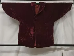 平和屋着物＃和装コート　ベロア　葡萄色　CABB5336ua