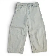 GU ジーユー バレルレッグジーンズ 25ss 356006 サイズXL ライトインディゴ レディース