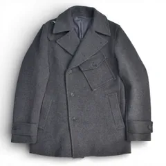 CK Calvin Klein カルバンクライン ダブルクロスメルトンピーコート Pコート 定価64900円 メンズ サイズ36 グレー