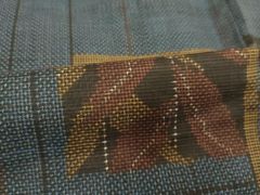 平和屋着物○男性 紬 アンサンブル 霞文 鶯茶色 正絹 逸品 CABA9843gh