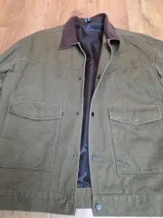 カーキ色コーデュロイ カラー ジャケット