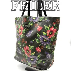 FEILER フェイラー トートバッグ ナイロン 花柄 フラワー 総柄 ブラック マルチカラー 軽量 縦型 肩掛け 大容量 カジュアル デイリー お出かけ レディース バッグ