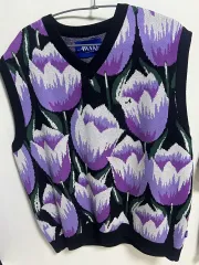 AWAKE NY フラワー ニット ベスト