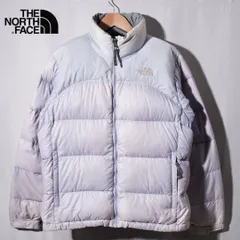 ノースフェイス THE NORTH FACE ヌプシ ダウンジャケット M 相当 ライトパープル ライトブルー 雰囲気系 700フィル ロゴ刺繍 テック系 オーバーサイズ ストリート 古着 Y070
