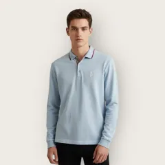 M/ バーバリー 新モデル TBロゴ ポロ 長袖