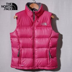 ノースフェイス THE NORTH FACE ヌプシ ダウンベスト S ピンク 700フィル ロゴ刺繍 テック系 オーバーサイズ ストリート 古着 Y073