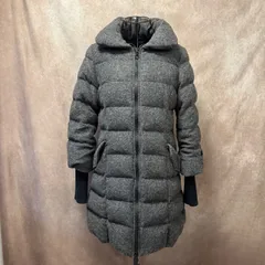 TATRAS × ROSE BUD 別注 ダウンコート グレー リブ袖 フード付き レディース　00031のサムネイル