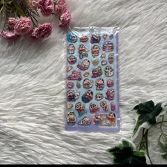 新作追加　3D ぷっくりシール　シナモン　クレヨンしんちゃん　ぷくぷくシール　限定　大人気　在庫限り　オーロラ　サンリオ　ステッカー　シール　日本未入荷　レア　ボンボンドロップシール　キティー　ハローキティ　マイメロディ　海外版　サンリオ　BONBONDROP