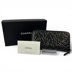 CHANEL カメリア 長財布 レザー