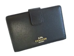 コーチ COACH 二つ折り財布 F53436 IMBLK ブラック メンズ/レディース クロスグレインレザー 直営アウトレット