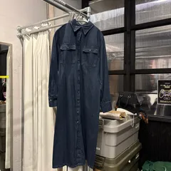 【東あずま店　併売品】　＠　ZARA ザラ　denim　デニム　ワンピース　one-piece　長袖　long　シャツ　Lサイズ 40 11号　お呼ばれ　デート　オフィスカジュアル　食事会　可愛い　お出かけ　上品