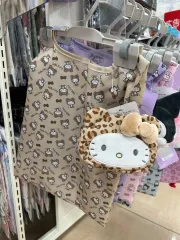 日本輸入 サンリオハローキティ エコバッグ レオパード ハローキティ ポーチ + ショッピングバッグ