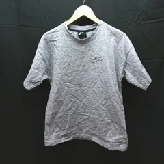 ◇ NIKE ナイキ フロント ブランドロゴプリント コットン 半袖 Tシャツ サイズM グレー レディース メンズ E  【1302060038177】