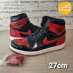 【管理番号2512biDBIZ2/2  】  NIKE AIR JORDAN 1 RETRO HIGH OGPatent Bred エアジョーダン1 ハイ パテントブレッド