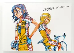 【中古】原画イラストボード 付属品付)弱虫ペダル キャンバスアート(手嶋純太＆青八木一)(A3サイズ)