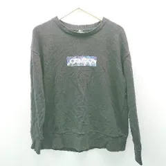 ◇ CAMP7 キャンプセブン オーバーサイズ デザインプリント 長袖 トレーナー サイズL ブラック レディース (メンズ) E 【1305020022711】