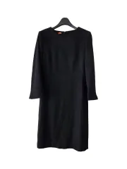 44-55)ブラック ウール ONE PIECE / 新品