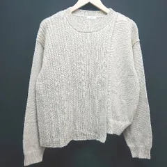 ◇ LOWRYS FAEM ケーブル モックネック シンプル 長袖 ニット セーター サイズF ｻﾝﾄﾞﾍﾞｰｼﾞｭ レディース E  【1305020028058】