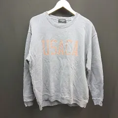 ◇ KRIFFMAYER クリフメイヤー クルーネック 文字ロゴ 長袖 トレーナー サイズL ブルー メンズ E  【1305020025774】