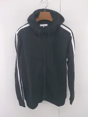 ◇ improves インプローブス 長袖 ジップアップ パーカー サイズM ブラック ホワイト系 メンズ E  【1305110016422】