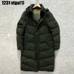 リーボック ダウンジャケット ロング丈 カーキ色 m