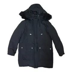 ZK36 ZARA ザラ 中綿モッズコート ブラック ファー フード レディース EUR Mサイズ