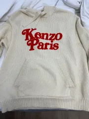 KENZO NIGO パリ ロゴ ニット フーディー Tシャツ アイボリー