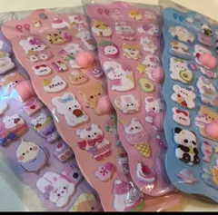 海外製　４枚セット　 おしりシール  ぷくぷくシール おしりぷにぷにシール ぷくぷく シール シール