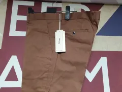 EZIO イージーオー スラックス パンツ スリムフィット カジュアル ズボン 36 90 ブリック