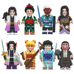 24時間内 即日スピード発送！ 鬼滅の刃 8体セット　レゴ互換　ブロックフィギュア　ミニフィグ　ミニフィギュア
