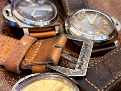 hor-249 HORWEEN ダービー / ナチュラル 腕時計ベルト (ラグ24mm