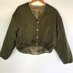 LOWRYS FARM リバーシブルボアブルゾン レディース L カーキ 3072202512260030