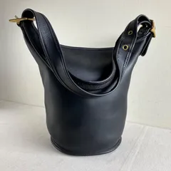 Vintage Coach Helen's Legacy Bucket Bag M Black Leather USA