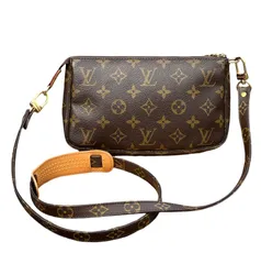 超美品◆本物◆LOUIS VUITTON ルイヴィトンモノグラムポシェット・アクセソワールアクセサリーポーチ斜め掛けショルダーバッグM51980ロングストラップ