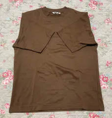 ユニクロ U エアリズム 半袖 Tシャツ ダークブラウン M
