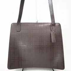 K07-k001 BURBERRY バーバリー ノバチェック レザ― ワンショルダーバッグ ブラウン
