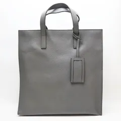 K06-k136 PRADA プラダ ロゴプレート レザー 2WAYトートバッグ ショルダーバッグ グレー 2VG072