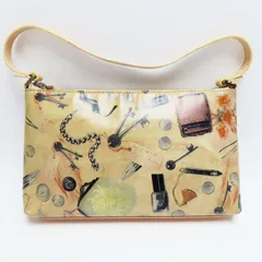 T03-k009 Paul Smith ポールスミス アイコン総柄 レザ― ワンショルダーバッグ ミニハンドバッグ ポーチ ベージュ