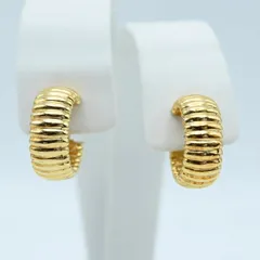 M06-k112 Christian Dior クリスチャンディオール デザイン  GP イヤリング ゴールド