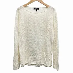 セオリー Theory ニット トップス ウール100% 長袖 アイボリー S