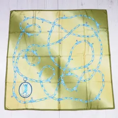 M06-k009 Vivienne Westwood ヴィヴィアンウエストウッド オーブ ジュエリー柄 シルク 大判スカーフ イエロー/ブルー/カーキ