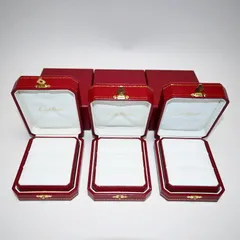 T05-k069 Cartier カルティエ ペアリング 指輪 ジュエリーボックス 内箱/外箱 空箱 3点セット